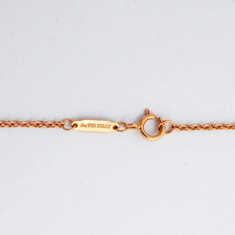 【6jib0695】ティファニー ネックレス ノット K18PG ピンクゴールド ダイヤモンド 0.25ct【中古】レディース