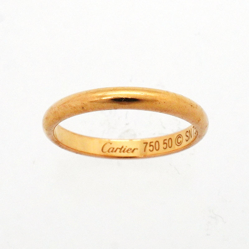 【6jib0699】カルティエ リング ウェディング K18PG ピンクゴールド ＃50【中古】レディース