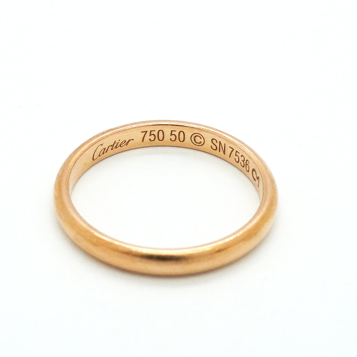 【6jib0699】カルティエ リング ウェディング K18PG ピンクゴールド ＃50【中古】レディース