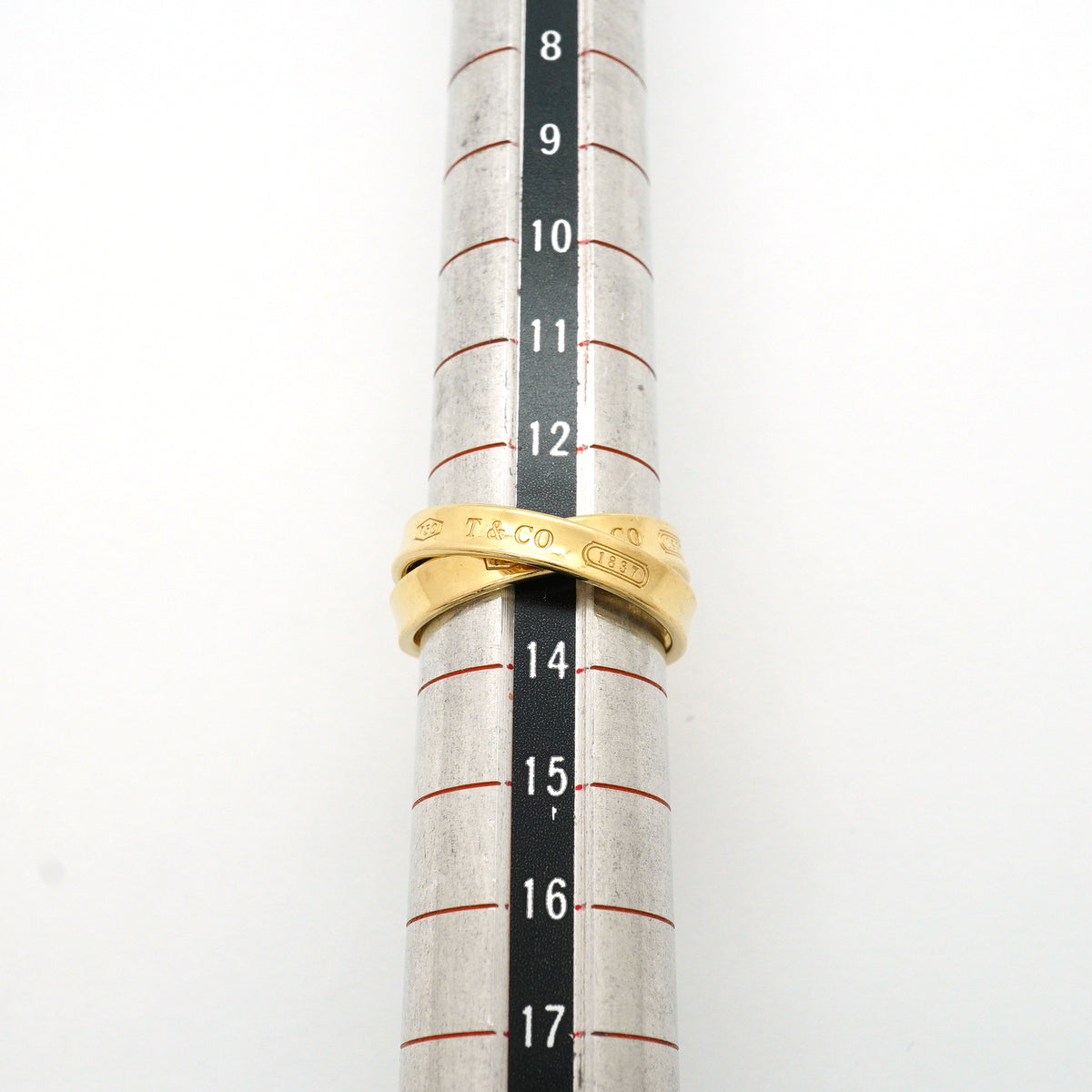【6jib0701】ティファニー リング 1837/インターロッキング K18YG イエローゴールド 13号【中古】レディース