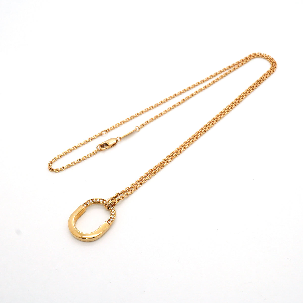【6jib0702】ティファニー ネックレス ロック スモール K18PG ピンクゴールド ダイヤモンド【中古】レディース