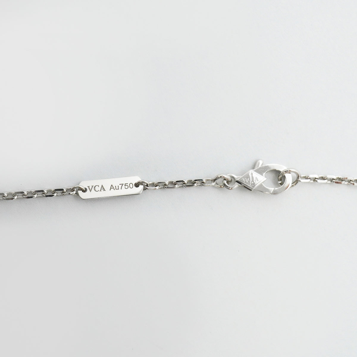 【6jib0703】ヴァンクリーフ＆アーペル ネックレス ドゥ パピヨン K18WG ホワイトゴールド ダイヤモンド【中古】レディース