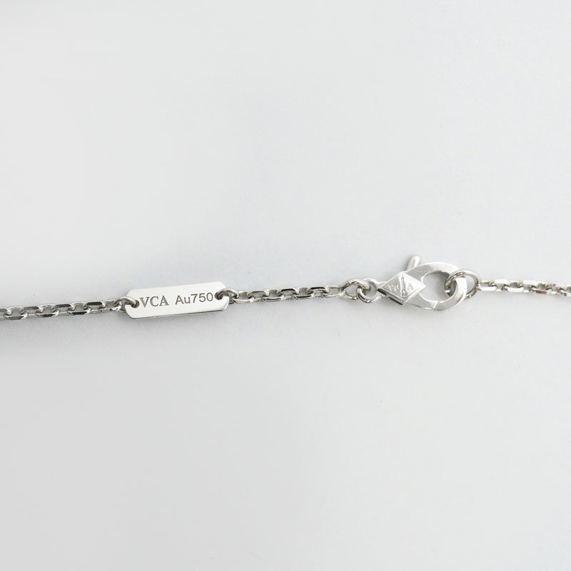 【6jib0703】ヴァンクリーフ＆アーペル ネックレス ドゥ パピヨン K18WG ホワイトゴールド ダイヤモンド【中古】レディース