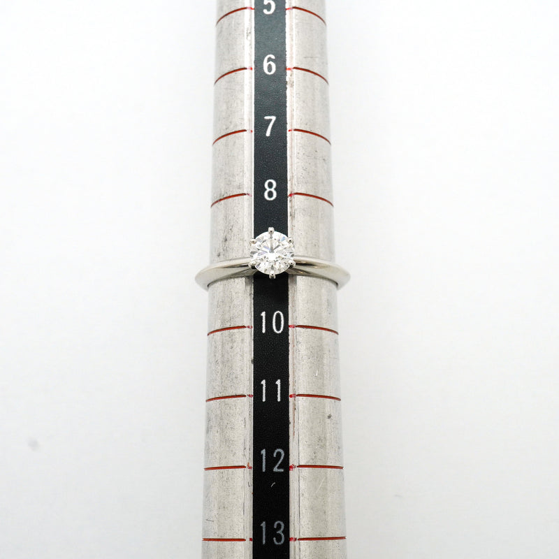 【6jib0704】ティファニー リング ソリティア 1PD Pt950 プラチナ ダイヤモンド 0.46ct 9号【中古】レディース