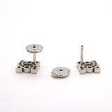 【6jib0705】カルティエ ピアス 2C アントルラセ K18WG ホワイトゴールド ダイヤモンド【中古】レディース