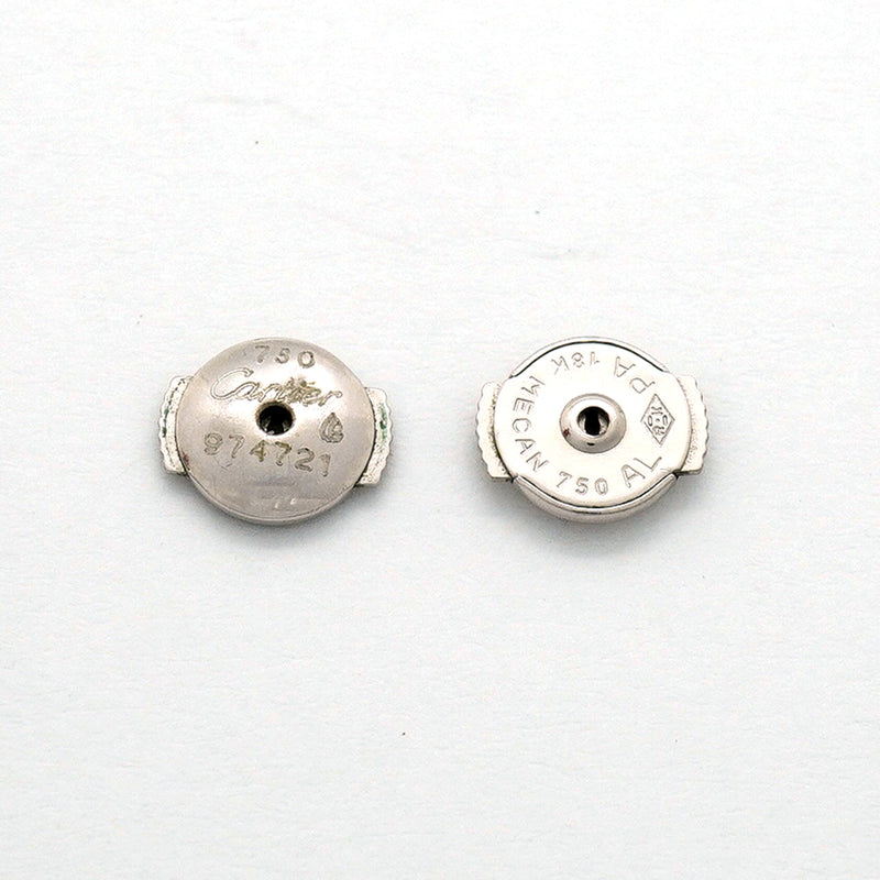 【6jib0705】カルティエ ピアス 2C アントルラセ K18WG ホワイトゴールド ダイヤモンド【中古】レディース