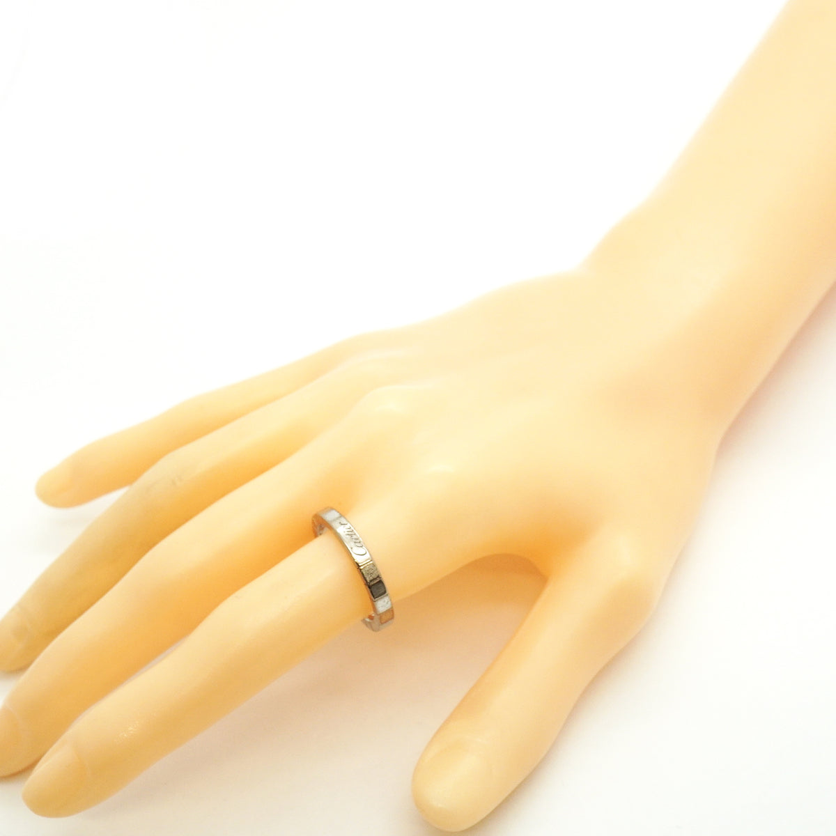 【6jib0706】カルティエ リング ラニエール K18WG ホワイトゴールド ＃59【中古】メンズ