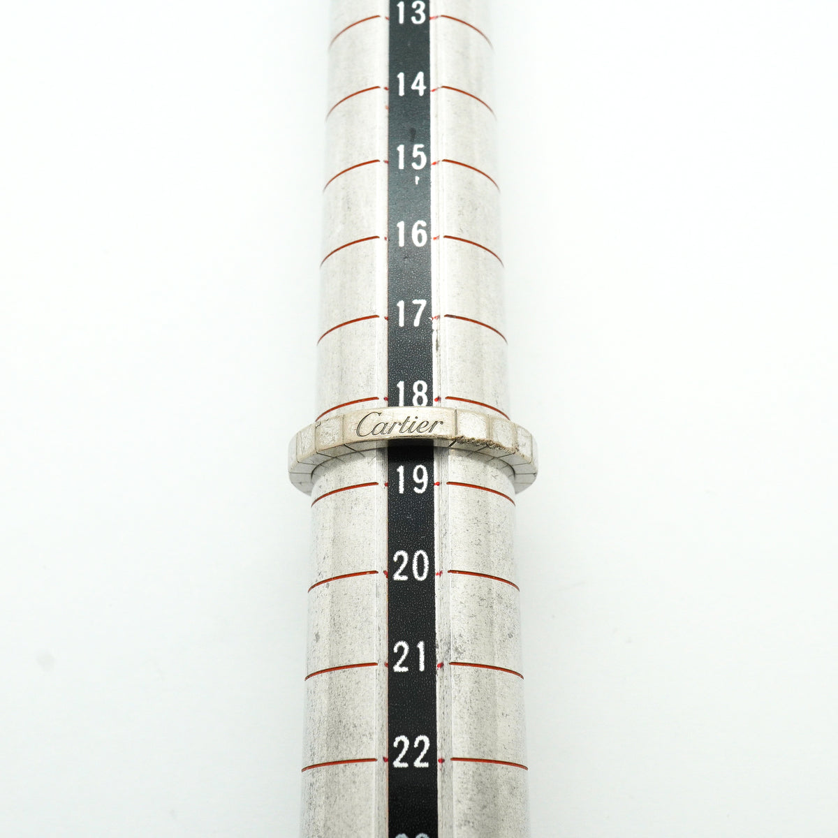 【6jib0706】カルティエ リング ラニエール K18WG ホワイトゴールド ＃59【中古】メンズ