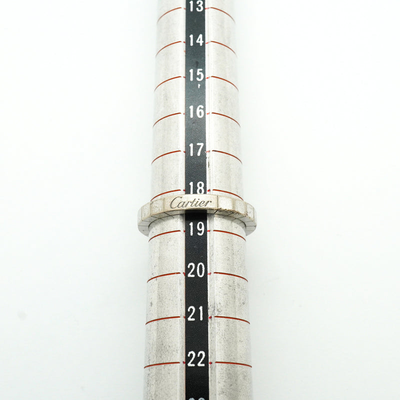 【6jib0706】カルティエ リング ラニエール K18WG ホワイトゴールド ＃59【中古】メンズ