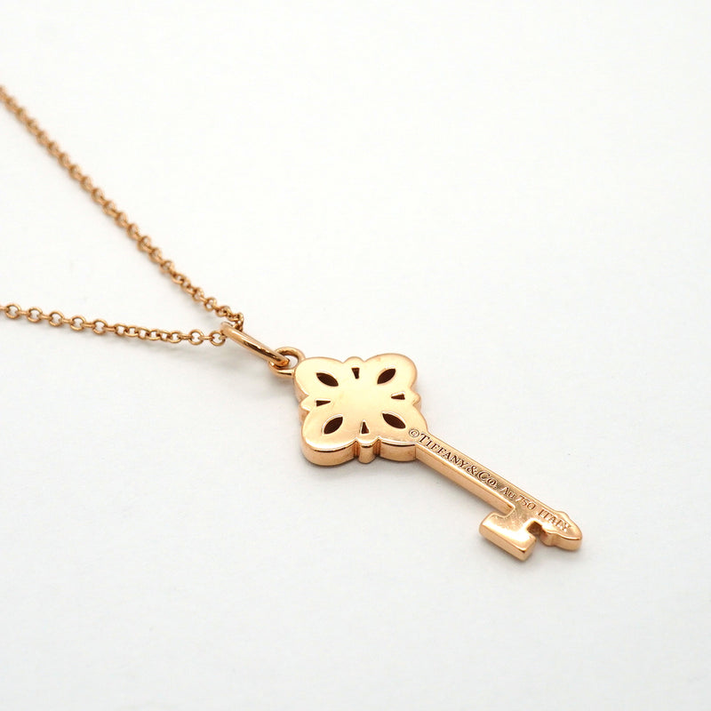 【6jib0708】ティファニー ネックレス ビクトリアキー K18PG ピンクゴールド ダイヤモンド【中古】レディース