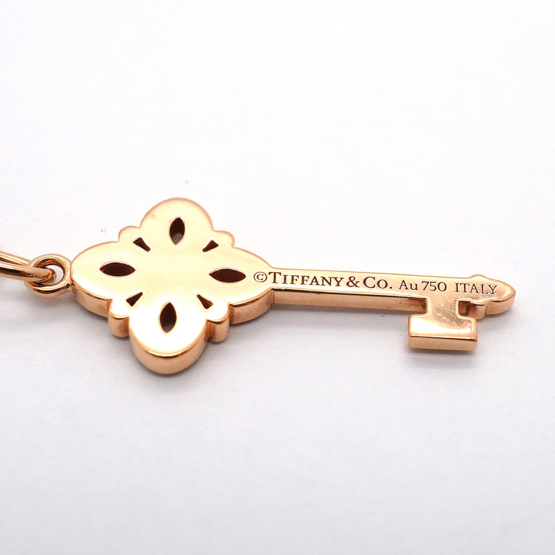 【6jib0708】ティファニー ネックレス ビクトリアキー K18PG ピンクゴールド ダイヤモンド【中古】レディース
