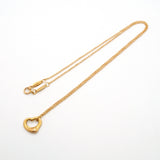 【6jib0713】ティファニー ネックレス オープンハート K18PG ピンクゴールド【中古】レディース