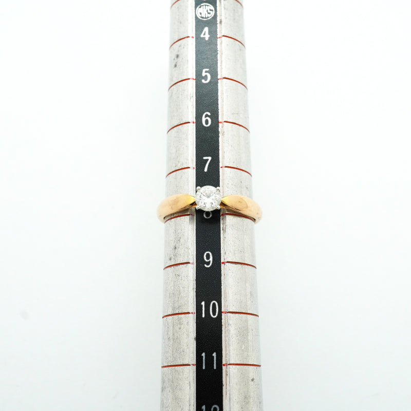 【6jib0714】ティファニー リング ハーモニー 1PD K18PG ピンクゴールド Pt950 プラチナ ダイヤモンド/0.25ct 7.5号【中古】レディース