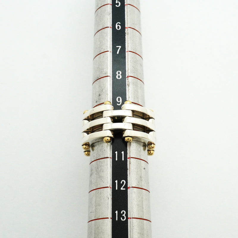【6jib0717】ティファニー リング ゲート K18YG イエローゴールド シルバー925 10号【中古】レディース