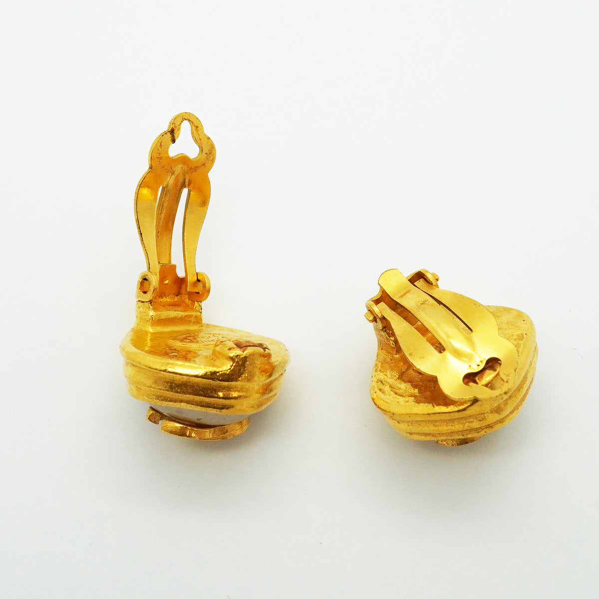【6jib0729】シャネル イヤリング ヴィンテージ ココマーク GPメッキ フェイクパール ゴールド【中古】レディース
