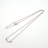 【6jib0734】ティファニー ネックレス Tスマイル ミニ K18WG ホワイトゴールド ダイヤモンド【中古】レディース