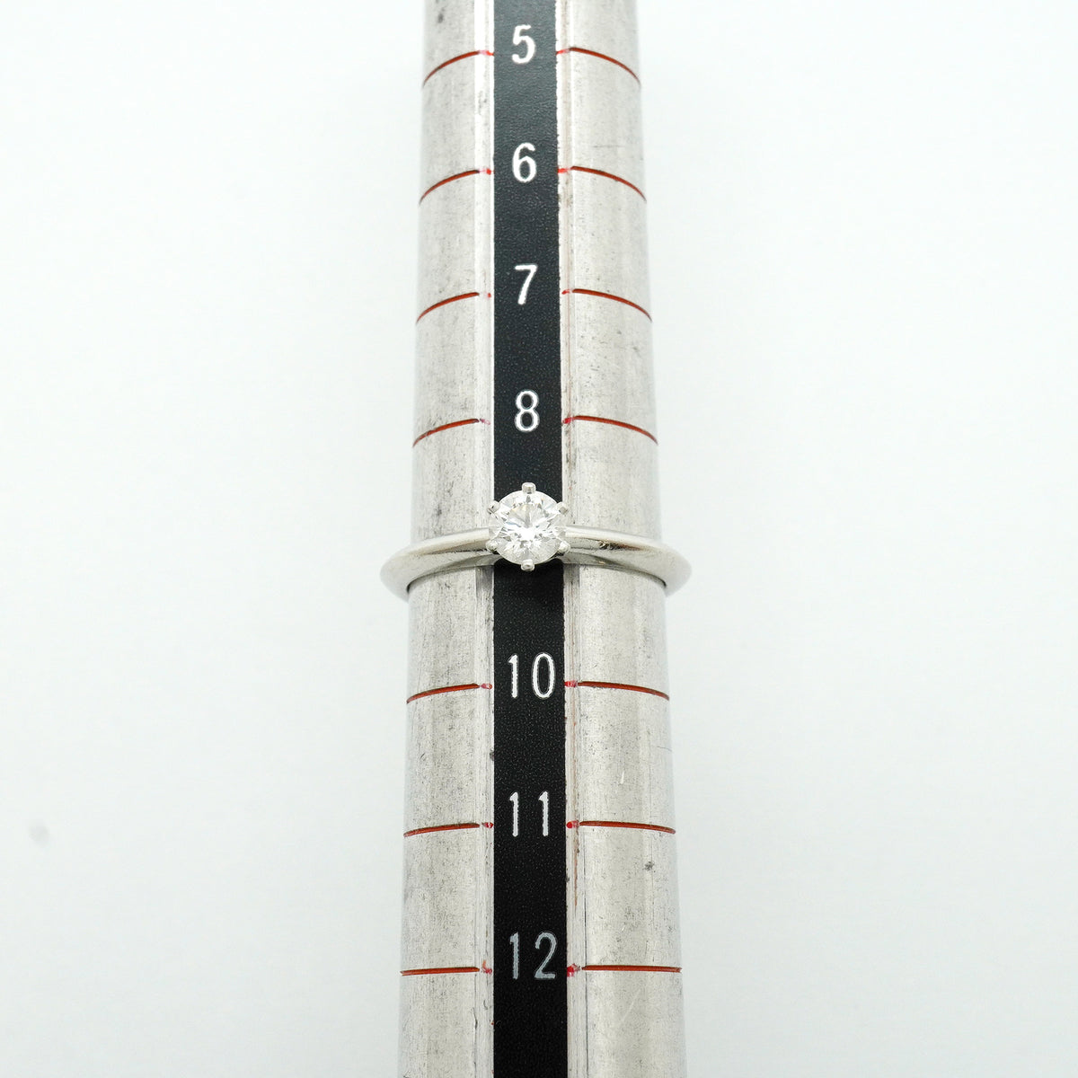 【6jkb0001】ティファニー リング ソリティア 1PD Pt950 プラチナ ダイヤモンド 0.30ct 9号【中古】レディース