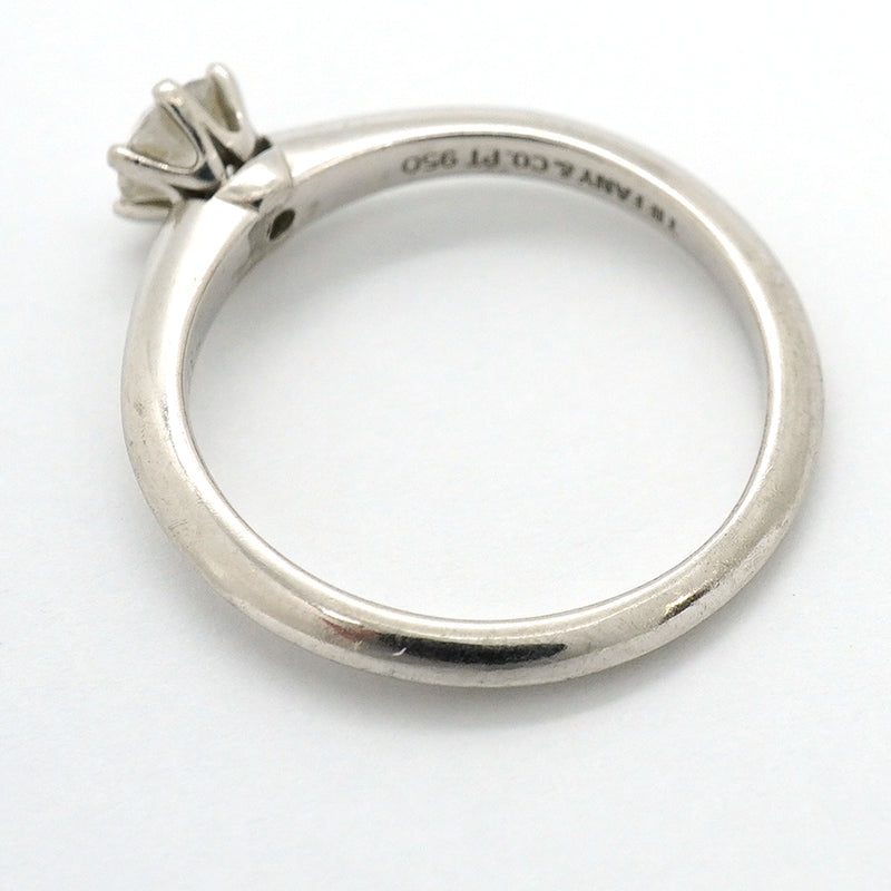 【6jkb0001】ティファニー リング ソリティア 1PD Pt950 プラチナ ダイヤモンド 0.30ct 9号【中古】レディース