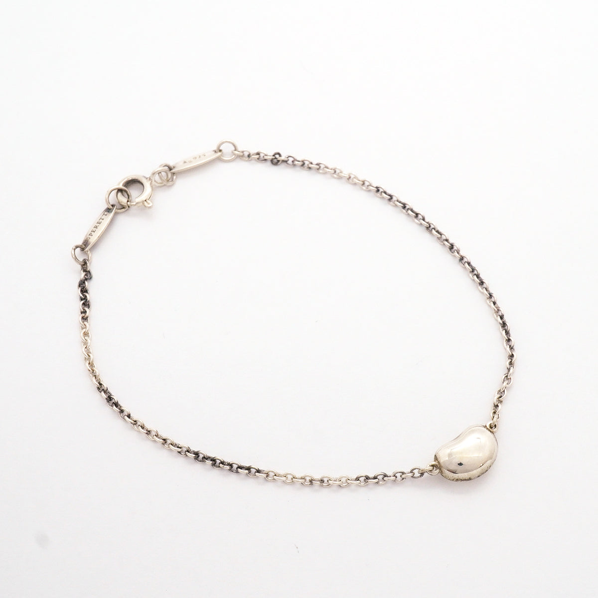 【6jkb0004】ティファニー ブレスレット ビーン シルバー925【中古】レディース