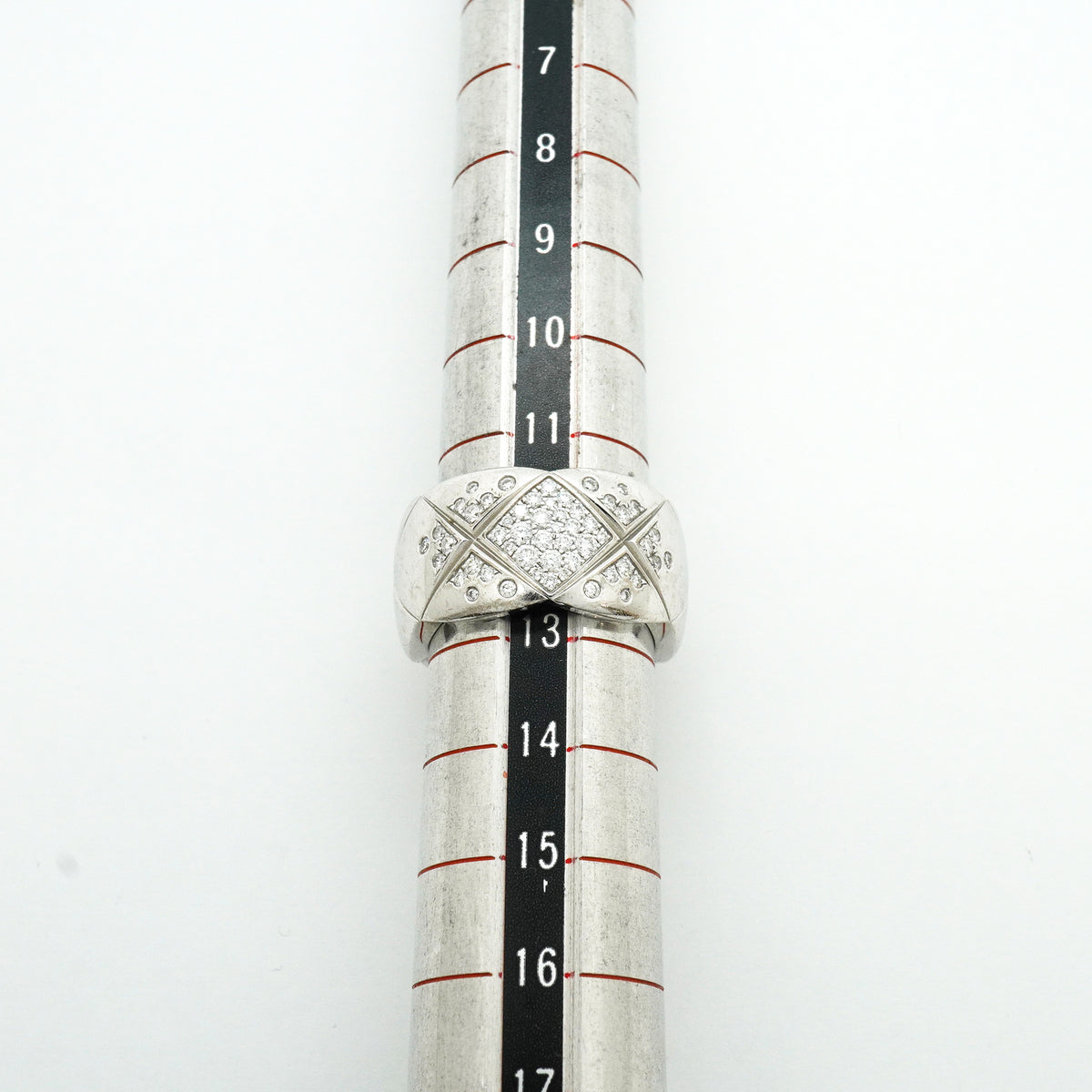 【6jkb0005】シャネル リング ココクラッシュ K18WG ホワイトゴールド ダイヤモンド ＃52【中古】レディース