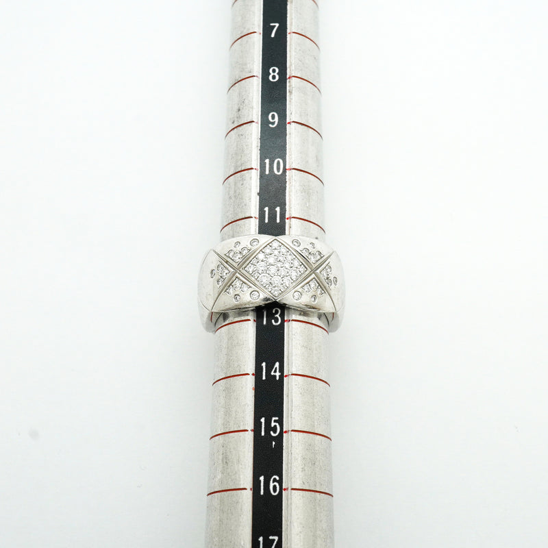 【6jkb0005】シャネル リング ココクラッシュ K18WG ホワイトゴールド ダイヤモンド ＃52【中古】レディース