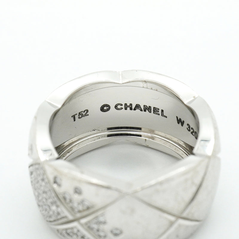 【6jkb0005】シャネル リング ココクラッシュ K18WG ホワイトゴールド ダイヤモンド ＃52【中古】レディース