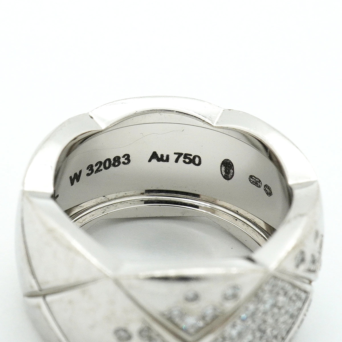 【6jkb0005】シャネル リング ココクラッシュ K18WG ホワイトゴールド ダイヤモンド ＃52【中古】レディース