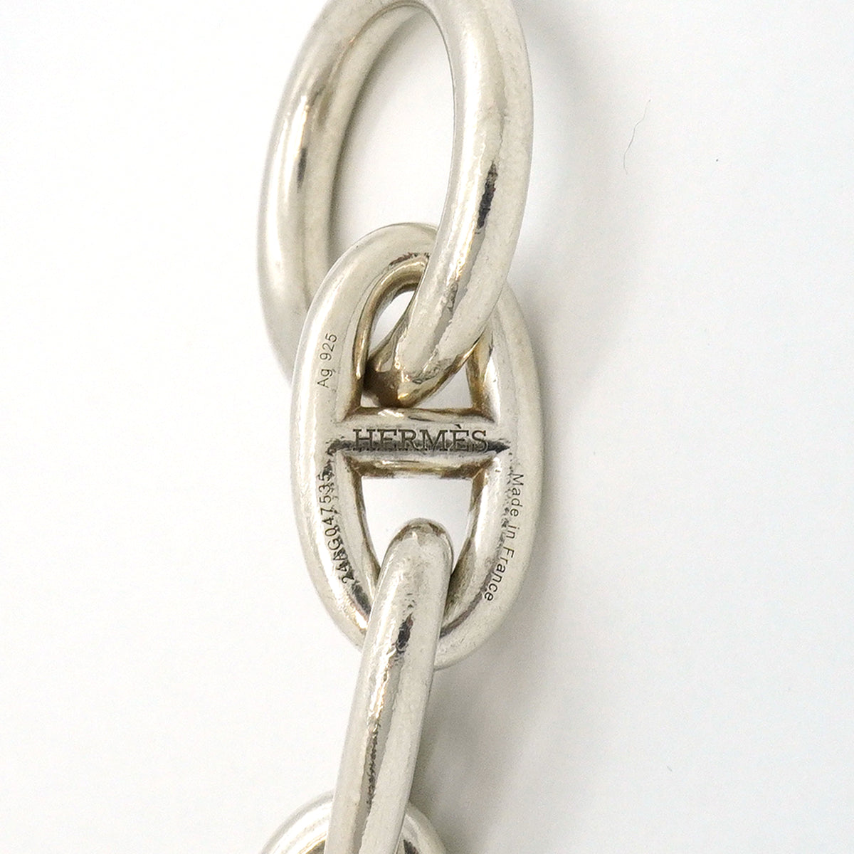 【6jkb0006】エルメス ブレスレット シェーヌダンクル GM 13コマ シルバー925【中古】メンズ レディース ユニセックス