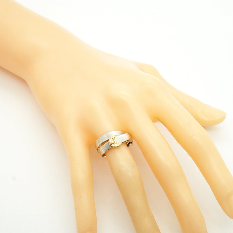 【6jkb0010】エルメス リング ダブルトゥルー K18YG イエローゴールド シルバー925 ＃52【中古】レディース
