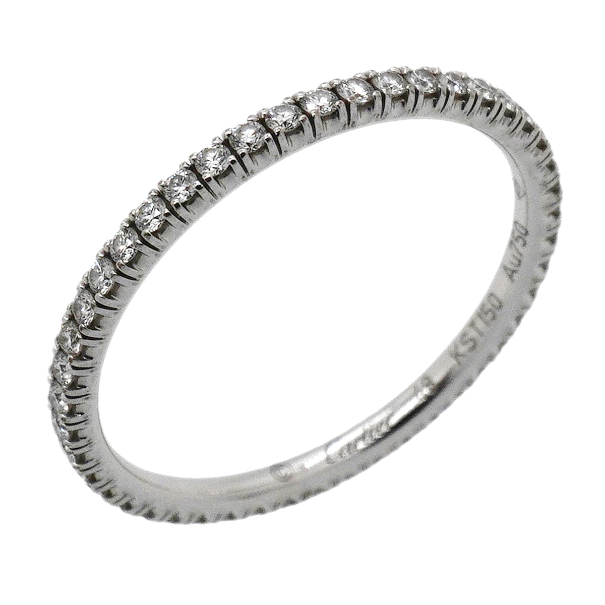 【6jkb0012】カルティエ リング エタンセル フルエタニティ K18WG ホワイトゴールド ダイヤモンド ＃48【中古】レディース