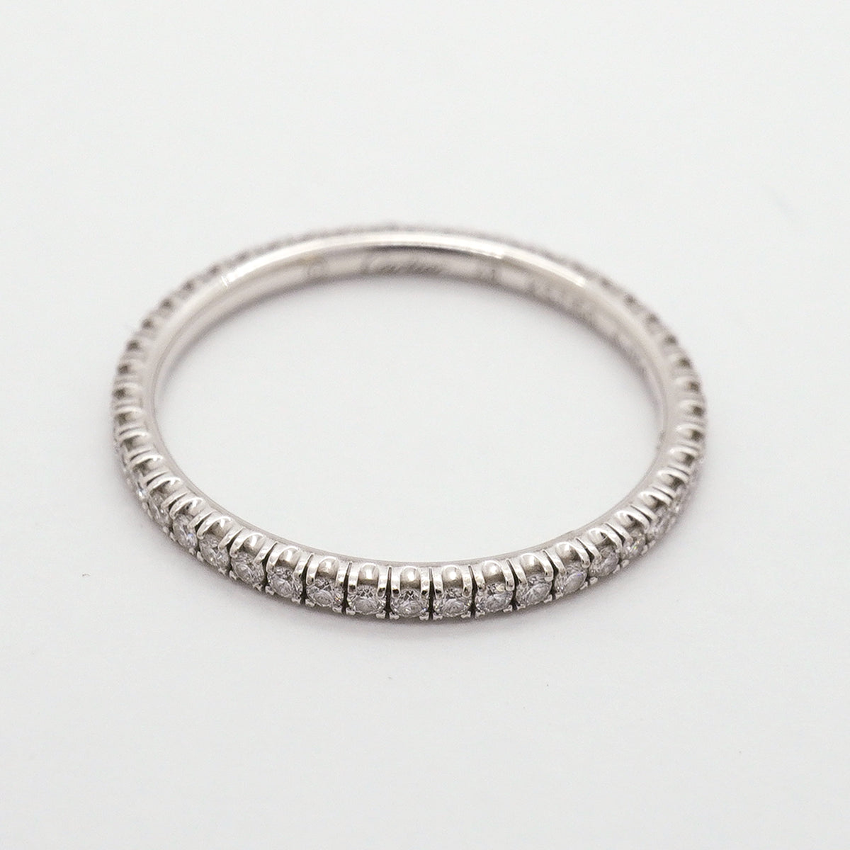 【6jkb0012】カルティエ リング エタンセル フルエタニティ K18WG ホワイトゴールド ダイヤモンド ＃48【中古】レディース