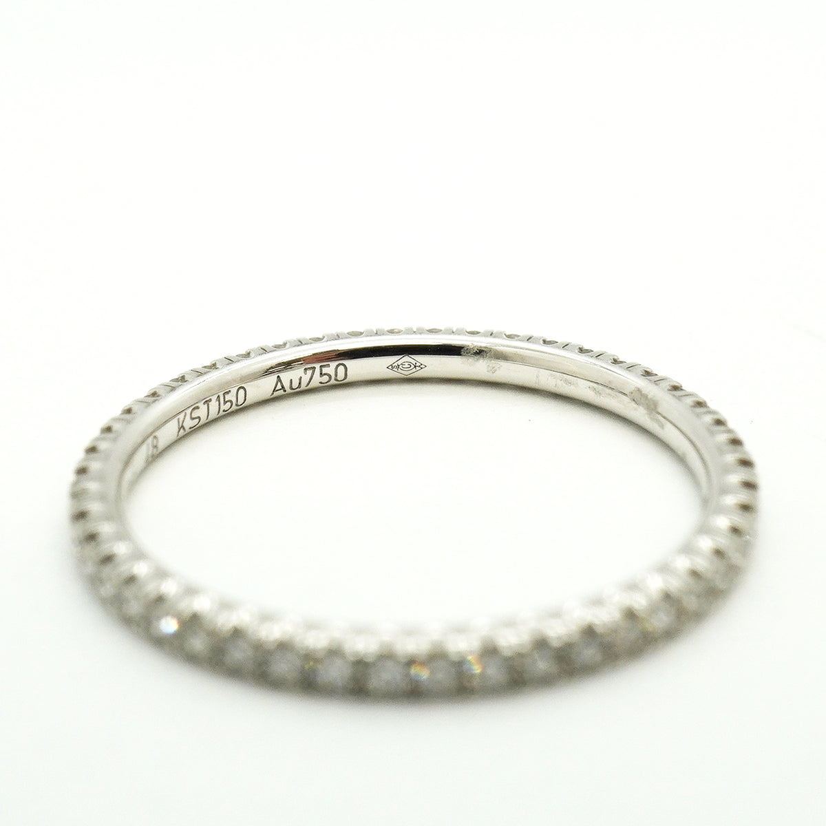 【6jkb0012】カルティエ リング エタンセル フルエタニティ K18WG ホワイトゴールド ダイヤモンド ＃48【中古】レディース