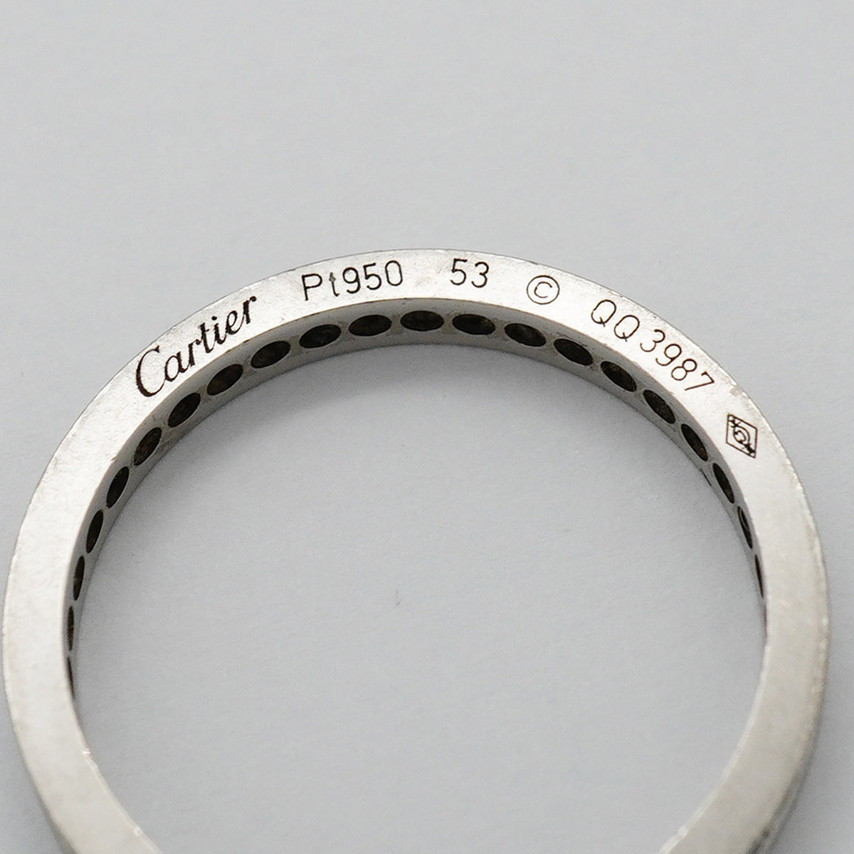 【6jkb0024】カルティエ リング バレリーナ ウェディング フルエタニティ Pt950 プラチナ ダイヤモンド ＃53【中古】レディース
