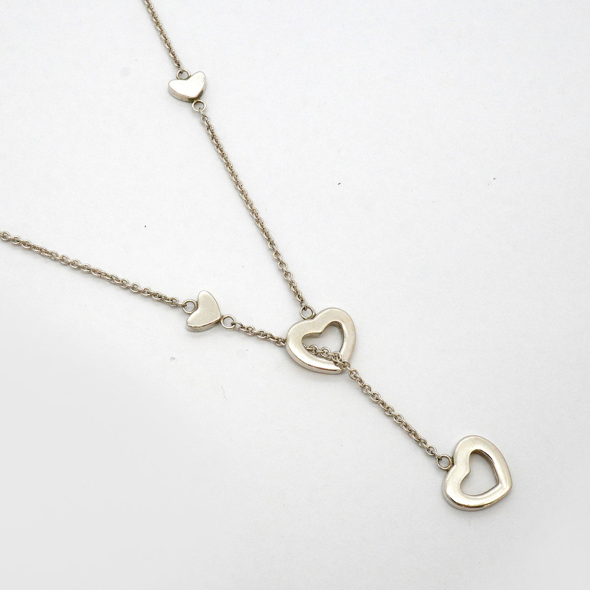 【6jkb0025】ティファニー ネックレス ハートリンク/ラリアット シルバー925【中古】レディース