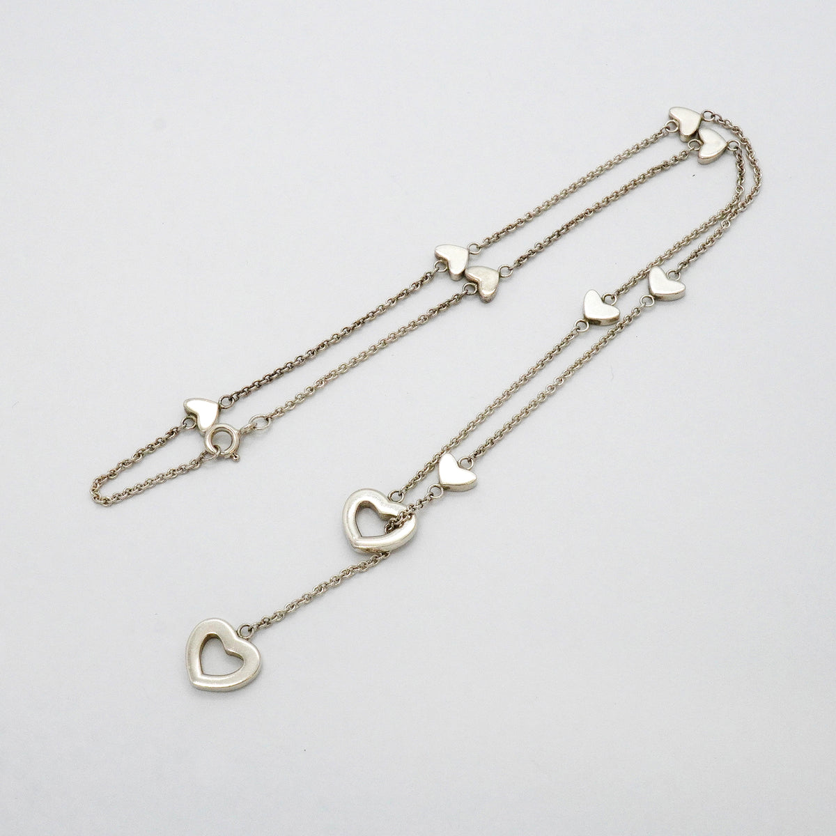 【6jkb0025】ティファニー ネックレス ハートリンク/ラリアット シルバー925【中古】レディース