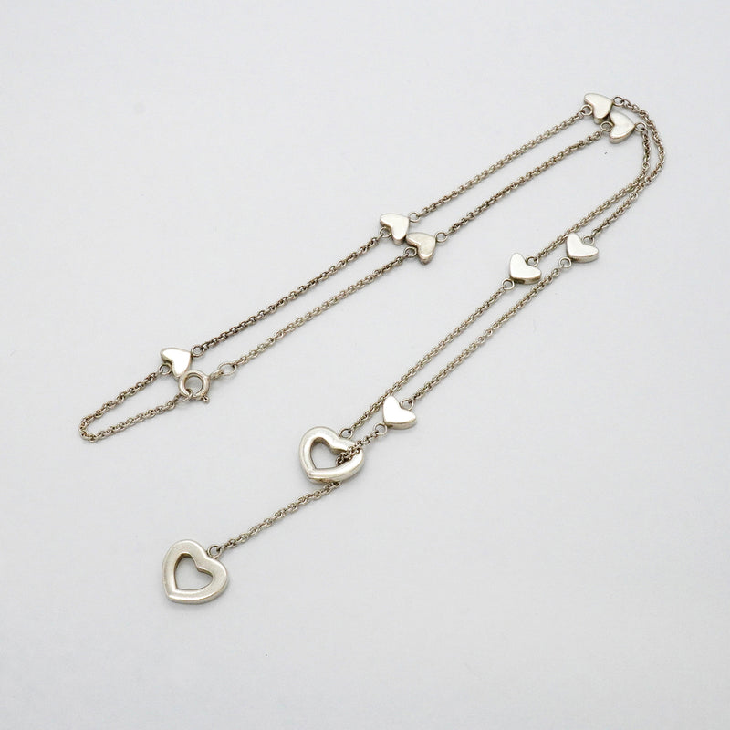 【6jkb0025】ティファニー ネックレス ハートリンク/ラリアット シルバー925【中古】レディース