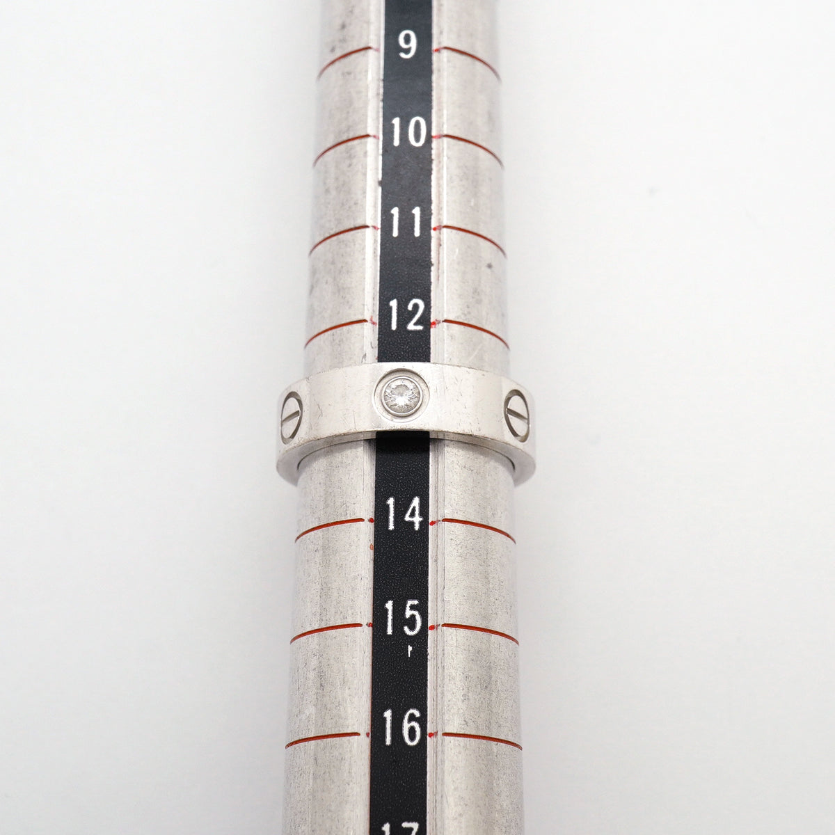 【6jkb0028】カルティエ リング ラブ 3PD K18WG ホワイトゴールド ダイヤモンド ＃53【中古】レディース