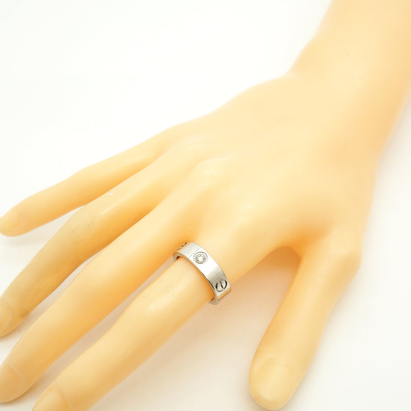 【6jkb0028】カルティエ リング ラブ 3PD K18WG ホワイトゴールド ダイヤモンド ＃53【中古】レディース
