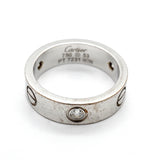 【6jkb0028】カルティエ リング ラブ 3PD K18WG ホワイトゴールド ダイヤモンド ＃53【中古】レディース