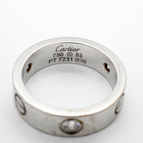 【6jkb0028】カルティエ リング ラブ 3PD K18WG ホワイトゴールド ダイヤモンド ＃53【中古】レディース