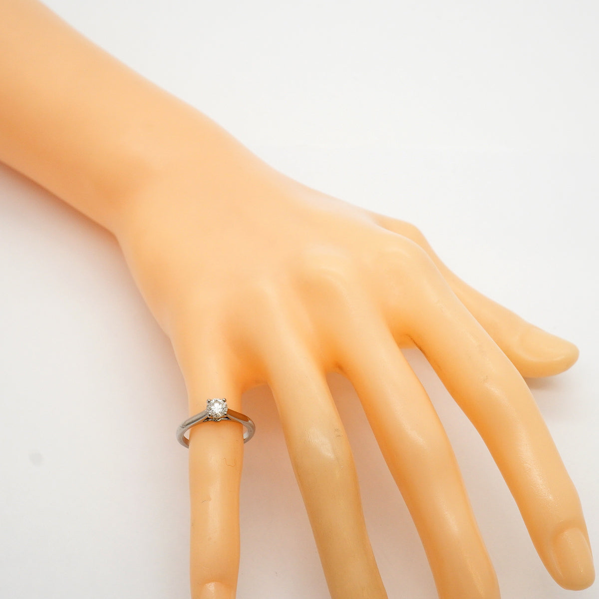 【6jkb0031】カルティエ リング ソリテール 1PD Pt950 プラチナ ダイヤモンド 0.40ct ＃48【中古】レディース