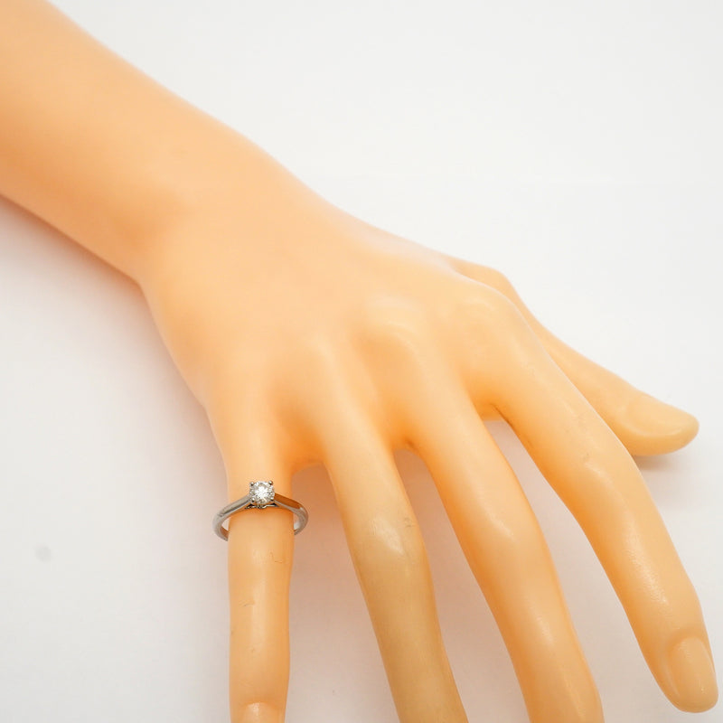 【6jkb0031】カルティエ リング ソリテール 1PD Pt950 プラチナ ダイヤモンド 0.40ct ＃48【中古】レディース