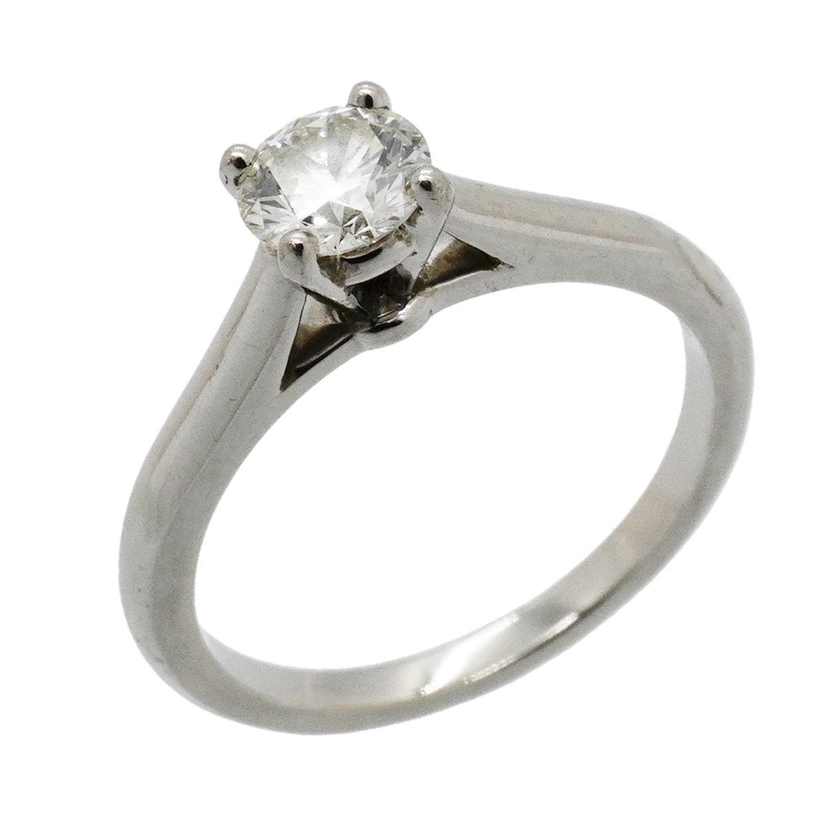 【6jkb0031】カルティエ リング ソリテール 1PD Pt950 プラチナ ダイヤモンド 0.40ct ＃48【中古】レディース