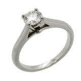【6jkb0031】カルティエ リング ソリテール 1PD Pt950 プラチナ ダイヤモンド 0.40ct ＃48【中古】レディース