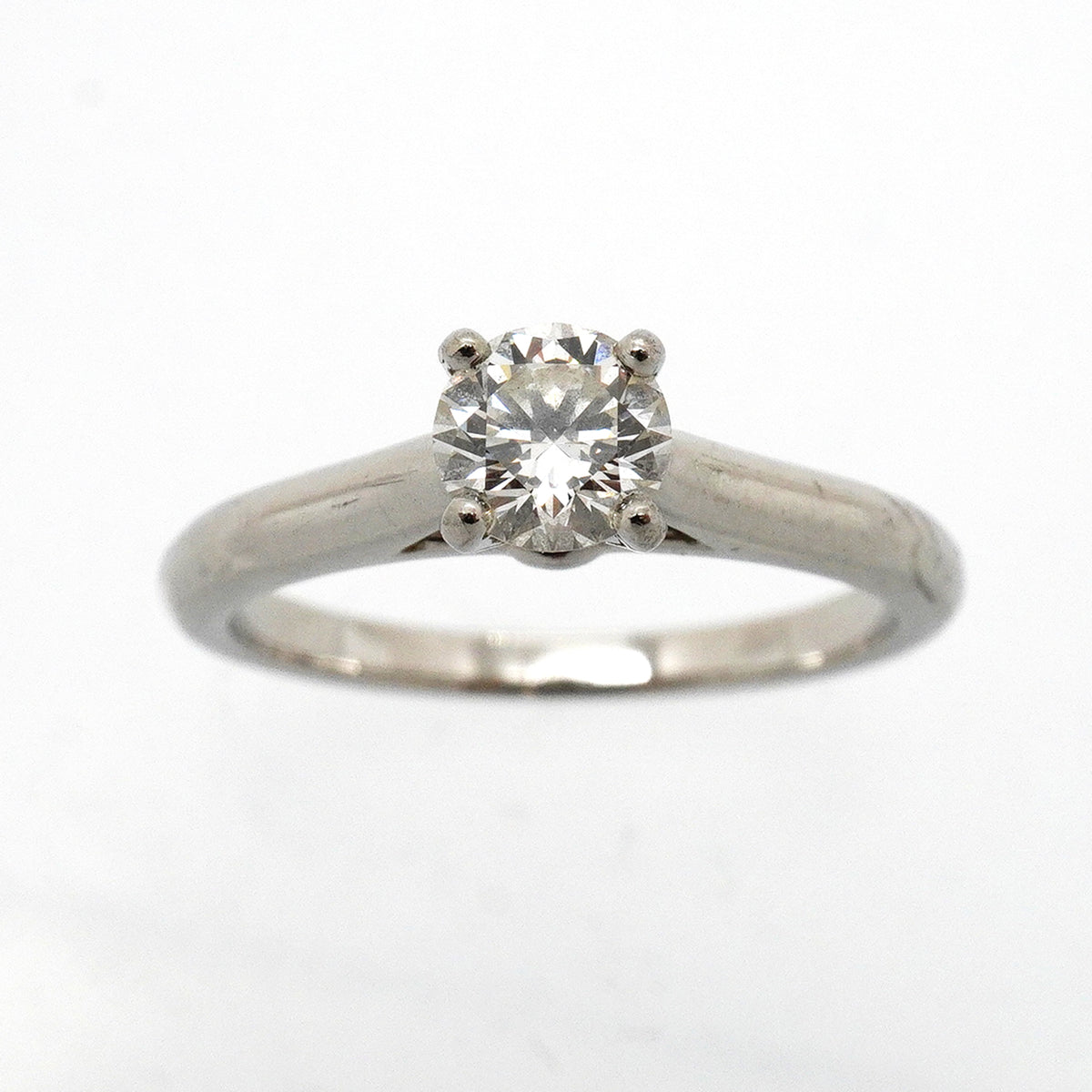 【6jkb0031】カルティエ リング ソリテール 1PD Pt950 プラチナ ダイヤモンド 0.40ct ＃48【中古】レディース