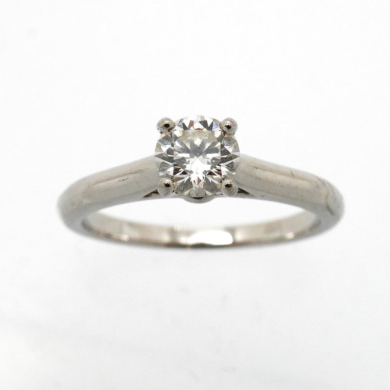 【6jkb0031】カルティエ リング ソリテール 1PD Pt950 プラチナ ダイヤモンド 0.40ct ＃48【中古】レディース