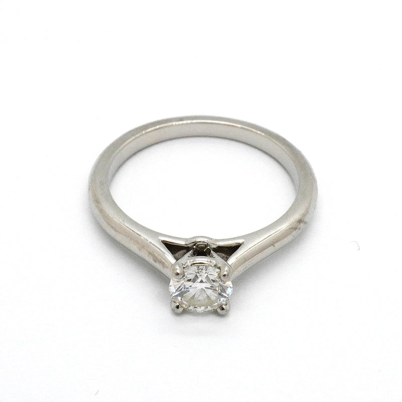 【6jkb0031】カルティエ リング ソリテール 1PD Pt950 プラチナ ダイヤモンド 0.40ct ＃48【中古】レディース