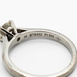 【6jkb0031】カルティエ リング ソリテール 1PD Pt950 プラチナ ダイヤモンド 0.40ct ＃48【中古】レディース