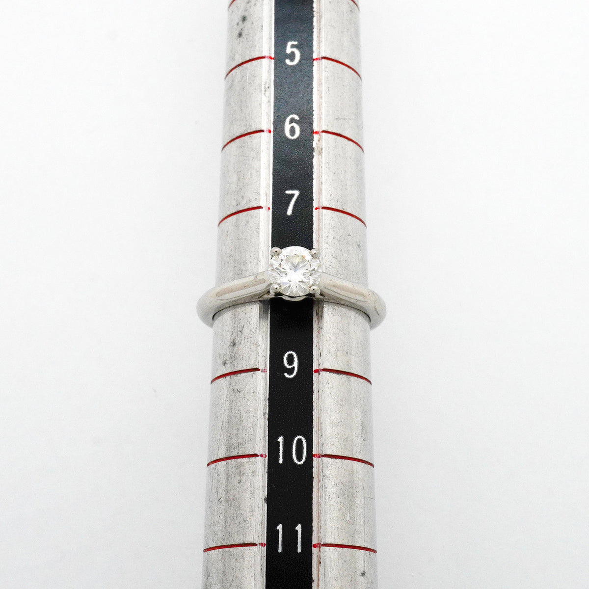 【6jkb0031】カルティエ リング ソリテール 1PD Pt950 プラチナ ダイヤモンド 0.40ct ＃48【中古】レディース
