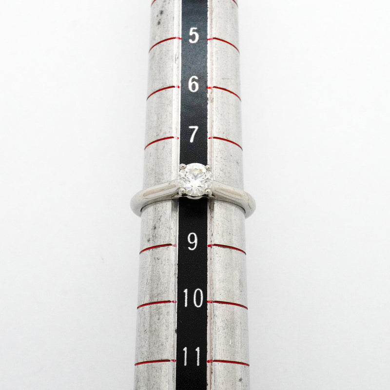 【6jkb0031】カルティエ リング ソリテール 1PD Pt950 プラチナ ダイヤモンド 0.40ct ＃48【中古】レディース
